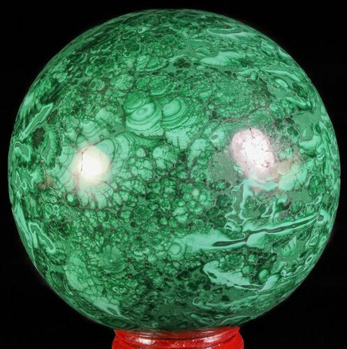 Gorgeous Polished Malachite Sphere - Congo #63739